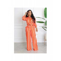 Striped Straight Leg Trouser And Top Sets For Women Striped Straight Leg Trouser And Top Sets For Women