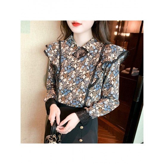  2024 Autumn French Chiffon Shirt For Women