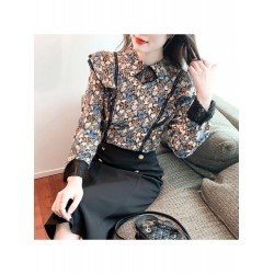  2024 Autumn French Chiffon Shirt For Women