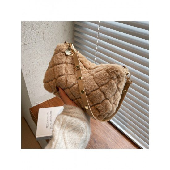  2024 New Fashion Plush Pure Color Women's Handbags