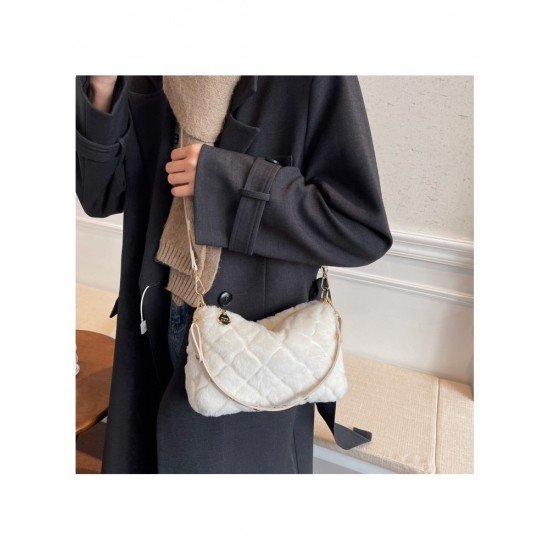  2024 New Fashion Plush Pure Color Women's Handbags