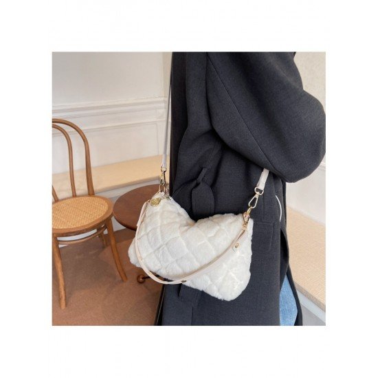  2024 New Fashion Plush Pure Color Women's Handbags