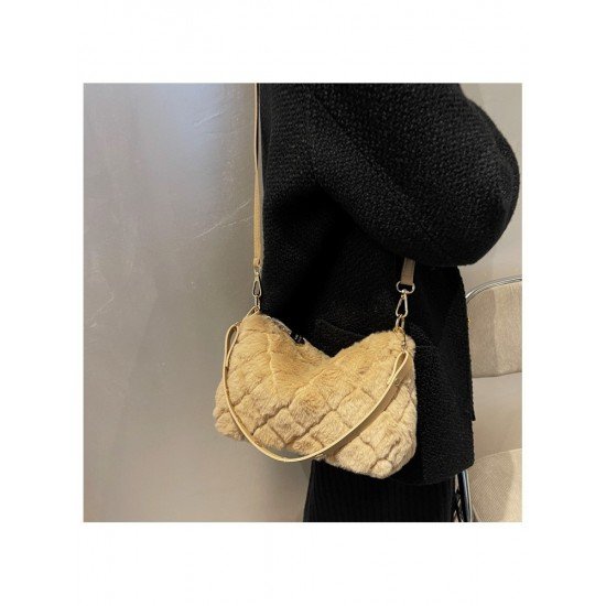  2024 New Fashion Plush Pure Color Women's Handbags