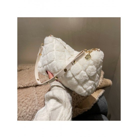  2024 New Fashion Plush Pure Color Women's Handbags