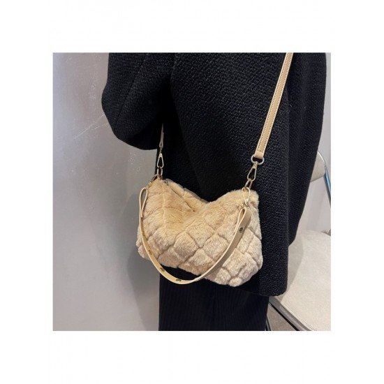  2024 New Fashion Plush Pure Color Women's Handbags