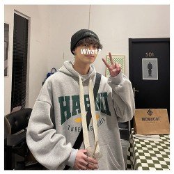  Fashion Versatile Letter Printing Hooded Men's Sweater