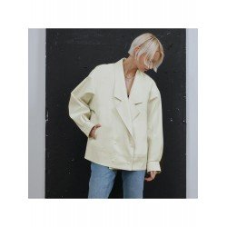 New Ladies Solid Leather Blazer Coats  New Ladies Solid Leather Blazer Coats