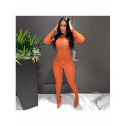 Casual Solid Matching 2 Piece Trousers Sets For Women Casual Solid Matching 2 Piece Trousers Sets For Women