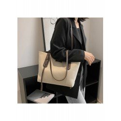 Canvas Versatile Contrast Color Tote Bags Canvas Versatile Contrast Color Tote Bags