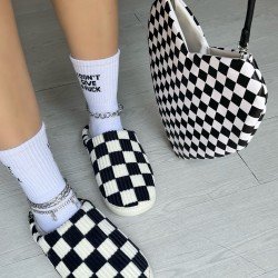Dating Grid Heart Open Shoulder Bags