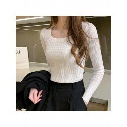 2024 Temperament Pure Color Long Sleeve Top  2024 Temperament Pure Color Long Sleeve Top