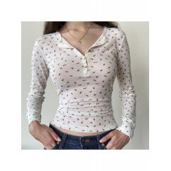  2024 Autumn Floral Women's Long Sleeve Top