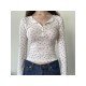  2024 Autumn Floral Women's Long Sleeve Top