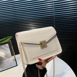  Fashion PU Crocodile Print Chain Shoulder Bag