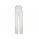 Ladies White Tassel Solid Straight Leg Jean Trousers