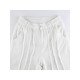 Ladies White Tassel Solid Straight Leg Jean Trousers