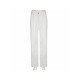 Ladies White Tassel Solid Straight Leg Jean Trousers