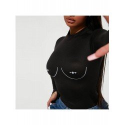 Sexy Tight Printing Women's Long Sleeve Bodysuits  Sexy Tight Printing Women's Long Sleeve Bodysuits