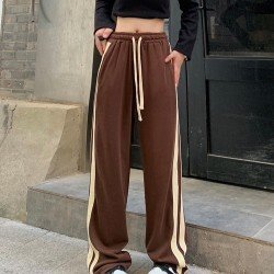 Vintage Black Loose Drawstring Long Pant Trousers