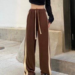 Vintage Black Loose Drawstring Long Pant Trousers