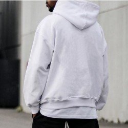 Casual White Letter Printed Hoodies Top Men