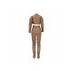  PU Pure Color Top And Trouser Women's Sets