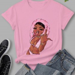 New Women Graphic Short Sleeve T Shirts