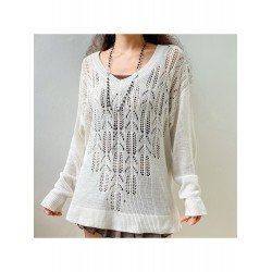  Simple Pure Color Hollowed Out V-Neck Loose Top