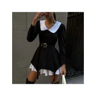  2024 Doll Neck Fake Two-Piece Dress