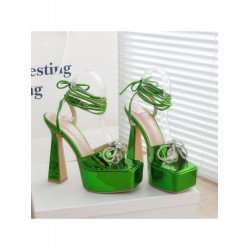 Bow Lace Up Ladies Platform Super High Heels Bow Lace Up Ladies Platform Super High Heels