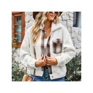  2024 Winter New Plush Plaid Women's Coats