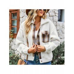  2024 Winter New Plush Plaid Women's Coats