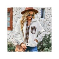  2024 Winter New Plush Plaid Women's Coats