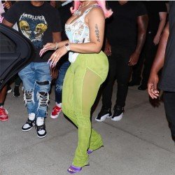 Elastic Waist Pencil Trousers For Women