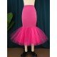 Fashionable Solid Patchwork Midi Skirts