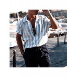 Leisure Striped Short Sleeve Summer Men Shirts Leisure Striped Short Sleeve Summer Men Shirts