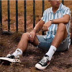 Leisure Striped Short Sleeve Summer Men Shirts