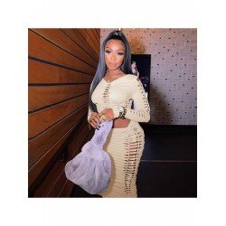 Sexy Hollowed Out Pure Color Skirt Sets  Sexy Hollowed Out Pure Color Skirt Sets