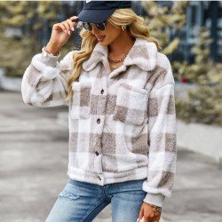  Women's 2024 Winter Fashion Plaid Women's Coats