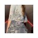  Retro Round Neck Printing Women's Long Sleeve T-Shirt
