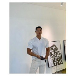 Men Pure Color Short Sleeve Polo Shirt  Men Pure Color Short Sleeve Polo Shirt