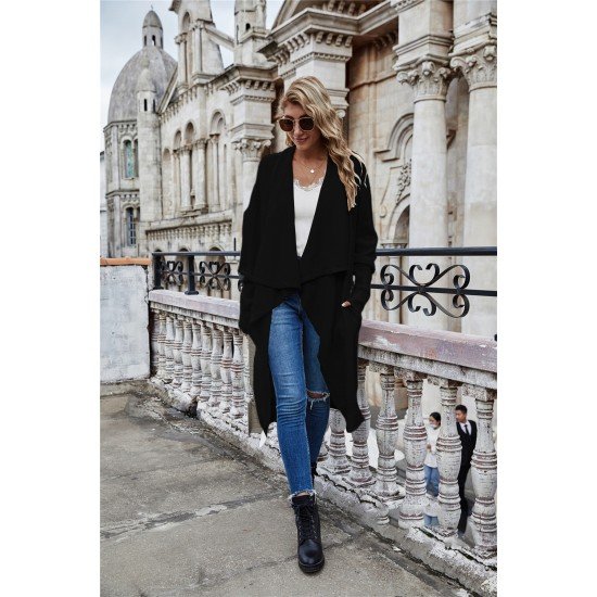  2024 Pure Color Loose Women's Knitted Coats