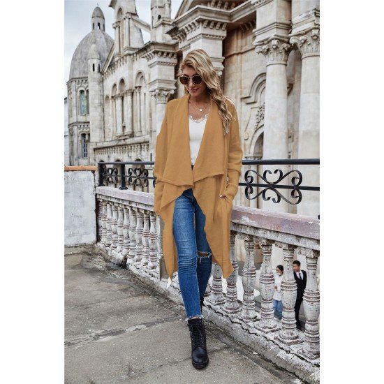  2024 Pure Color Loose Women's Knitted Coats