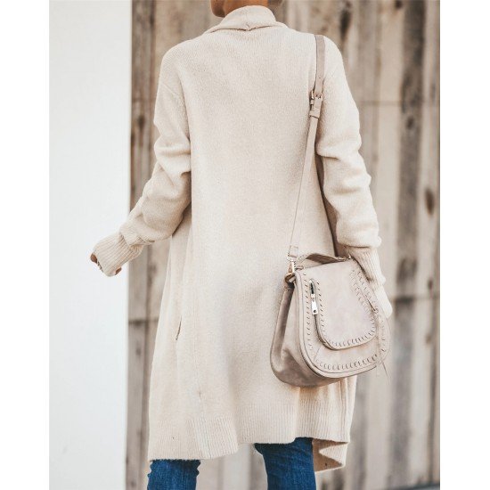  2024 Pure Color Loose Women's Knitted Coats