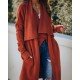  2024 Pure Color Loose Women's Knitted Coats