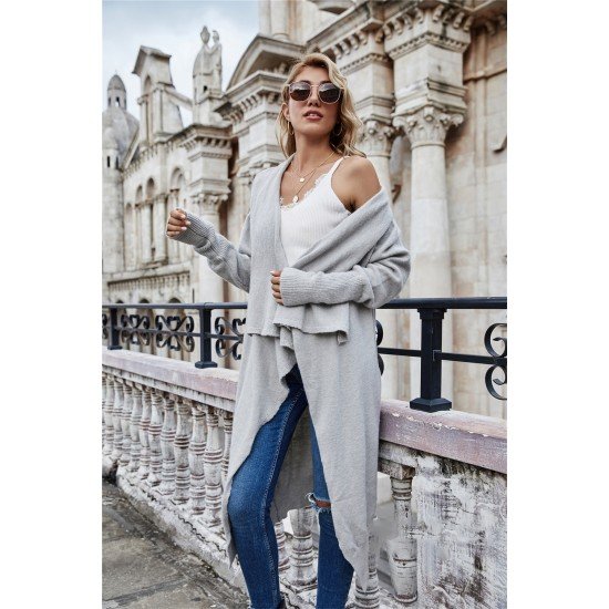  2024 Pure Color Loose Women's Knitted Coats