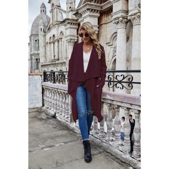  2024 Pure Color Loose Women's Knitted Coats