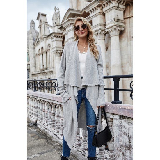  2024 Pure Color Loose Women's Knitted Coats