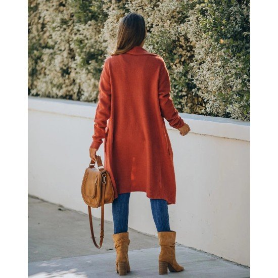  2024 Pure Color Loose Women's Knitted Coats