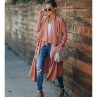  2024 Pure Color Loose Women's Knitted Coats